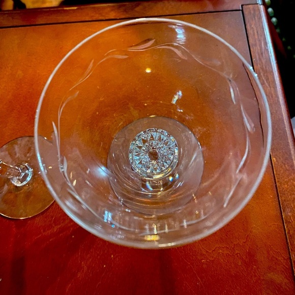 VINTAGE Tiffin Franciscan Wine Glass 8 oz. MIMI Stem #17501 Cut (1950s) 3-Pc Set - Picture 3 of 5